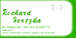 richard hertzka business card